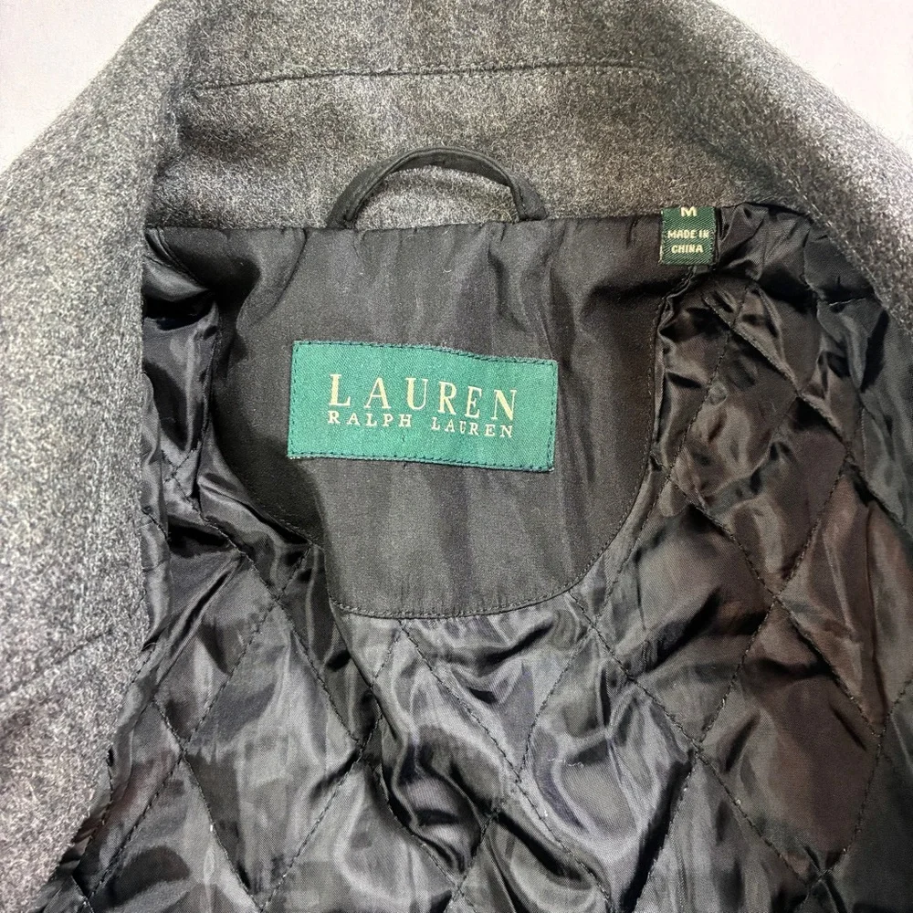 Ralph Lauren Charcoal Double-Breasted Pea Coat
